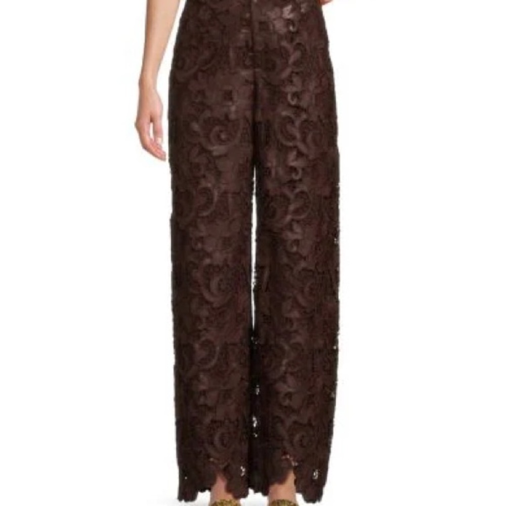 ANTONIO MELANI Brown Wide Leg Pants Velvet